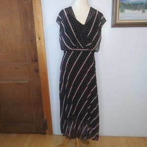 Sandro Paris Keep On Dancing Printed Chiffon Dress sz Euro sz 40 US medium